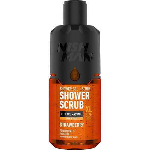 Nishman Shower Gel + Scrub Mineral Scrub – Strawberry (480 ml)