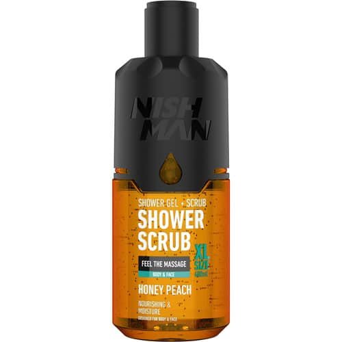 Nishman Shower Gel + Scrub Mineral Scrub – Honey Peach (480 ml)