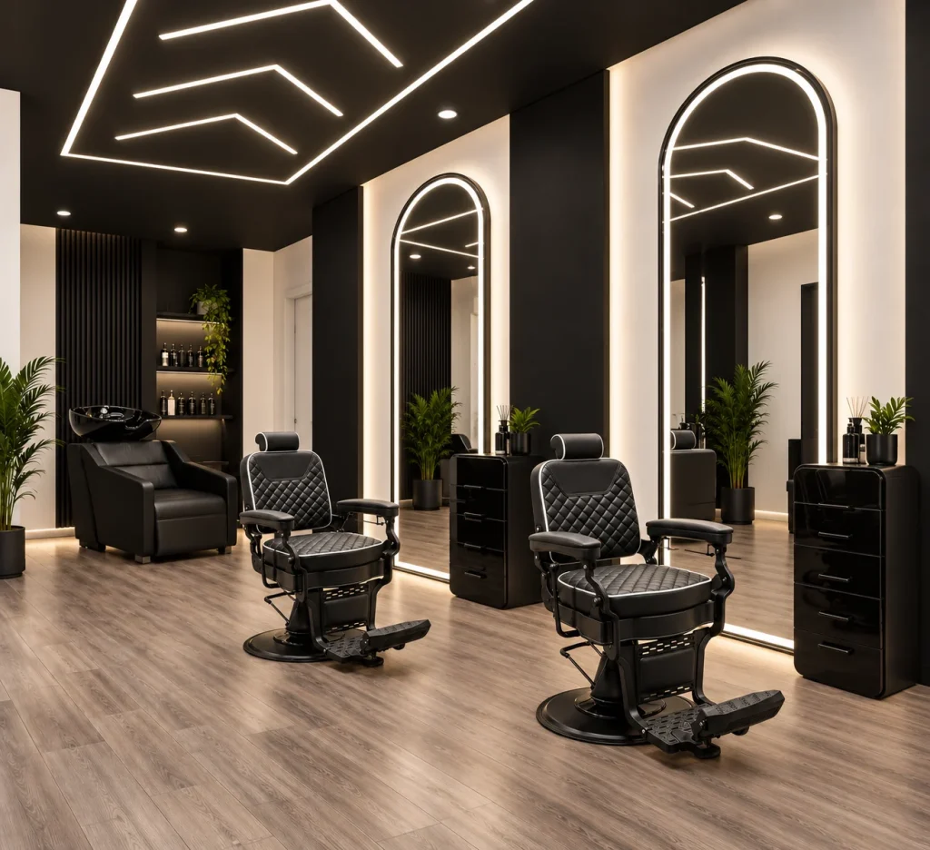Barbershop furniture and supplies in Albania